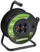 Удлинитель на катушке 4х40м 10А IP20 УК40 2P+PE 3х1 термозащита GENERICA WKP10-10-04-40-G WKP10-10-04-40-G