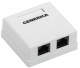 Розетка компьютерная 2-м ОП RJ45 кат.5E UTP GENERICA CS2-1C5EU-22-G CS2-1C5EU-22-G