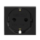 Розетка 1-м 2мод. Viva 16А IP20 2P+E с заземл. защ. шторки черн. DKC 45205 45205