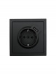 Розетка 1-мест. с/з+USB разъем СП ZIMA IP20 черн. бархат LEZARD 704-4288-181 704-4288-181