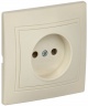 Розетка 1-м СП Кварта 10А IP20 без заземл. крем. ИЭК ERK13-K33-10-DM ERK13-K33-10-DM