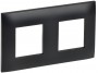 Рамка 2-м SKANDY SK-F02Bl черн. IEK SK-M22-K02 SK-M22-K02