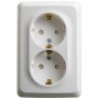 Розетка угловая 2-м ОП Этюд 16А IP20 250В с заземл. защ. шторки бел. SE PA16-108B PA16-108B
