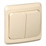 Выключатель 2-кл. СП Этюд 10А IP20 крем. SE BC10-002K BC10-002K