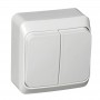 Выключатель 2-кл. ОП Этюд 10А IP20 с подсветкой бел. SE BA10-006B BA10-006B