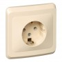 Розетка 1-м СП Этюд 16А IP20 250В с заземл. без защ. шторок крем. SE PC16-003K PC16-003K