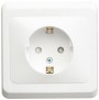 Розетка 1-м СП Этюд 16А IP20 250В с заземл. защ. шторки бел. SE PC16-004B PC16-004B