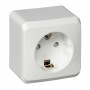 Розетка 1-м ОП Этюд 16А IP20 250В с заземл. защ. шторки бел. SE PA16-004B PA16-004B