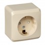 Розетка 1-м ОП Этюд 16А IP20 250В с заземл. защ. шторки крем. SE PA16-004K PA16-004K