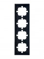 Рамка 4-мест. горизонт. ZIMA черн. бархат LEZARD 704-4200-149 704-4200-149
