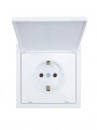 Розетка 1-мест. с/з с крышкой СП ZIMA 16А ПБТ безвинт. зажим бел. LEZARD 704-0288-123BQC 704-0288-123BQC