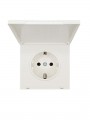 Розетка 1-мест. с/з с крышкой ПБТ СП ZIMA IP20 16А безвинт. зажим слон. кость LEZARD 704-9088-123BQC 704-9088-123BQC