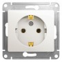 Розетка 1-м СП Glossa 16А IP20 с заземл. механизм перламутр. SE GSL000643 GSL000643