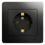 Розетка 1-м СП 1мод. Glossa 16А IP20 с заземл. в сборе антрацит SE GSL000742 GSL000742