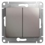 Выключатель 2-кл. СП Glossa 10А IP20 (сх. 5) 10AX механизм платина SE GSL001251 GSL001251
