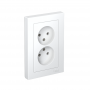 Розетка 2-м Atlas Design без заземл. 16А в сборе бел. SchE ATN000120 ATN000120