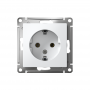 Розетка 1-м СП AtlasDesign 16А IP20 с заземл. механизм бел. SE ATN000143 ATN000143