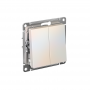 Механизм выключателя 2-кл. СП Atlas Design 10А IP20 (сх. 5) 10AX жемчуж. SchE ATN000451 ATN000451