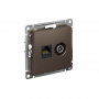 Механизм розетки 2-м Atlas Design комп. RJ45 кат.5E+TV мокко SchE ATN000689 ATN000689