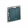 Механизм выключателя 2-кл. СП Atlas Design 10А IP20 (сх. 5а) 10AX с подсветкой изумруд SchE ATN000853 ATN000853