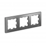 Рамка 3-м AtlasDesign универс. сталь SchE ATN000903 ATN000903