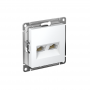 Розетка компьютерная 2-м AtlasDesign RJ45 кат.6A механизм бел. SE ATN000188 ATN000188