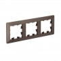 Рамка 3-м AtlasDesign Air мокко/дым. черн. SE ATN220603 ATN220603