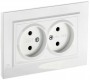 Розетка 2-м СП BRITE РС12-2-БрБ 10А в сборе без заземл. без защ. шторок бел. IEK BR-R20-10-K01-F BR-R20-10-K01-F