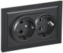Розетка 2-м СП BRITE РС12-3-БрЧ 16А в сборе с заземл. без защ. шторок черн. IEK BR-R21-16-K02-F BR-R21-16-K02-F