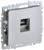 Розетка компьютерная СП RJ45 кат.5E BRITE РК10-БрА алюм. IEK BR-K10-1-K47 BR-K10-1-K47
