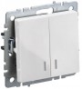 Выключатель 2-кл. СП BRITE ВС10-2-1-БрБ 10А с инд. бел. IEK BR-V20-1-10-K01 BR-V20-1-10-K01