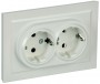 Розетка 2-м СП BRITE РС12-3-БрЖ 16А в сборе с заземл. без защ. шторок жемчуж. IEK BR-R21-16-K36-F BR-R21-16-K36-F