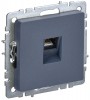 Розетка компьютерная СП RJ45 кат.5E BRITE РК10-БрМ маренго IEK BR-K10-1-K35 BR-K10-1-K35