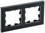 Рамка 2-м BRITE РУ-2-1-БрЧ металл черн. IEK BR-M22-M-K02 BR-M22-M-K02