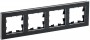 Рамка 4-м BRITE РУ-4-1-БрЧ металл черн. IEK BR-M42-M-K02 BR-M42-M-K02