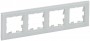 Рамка 4-м BRITE РУ-4-2-БрБ стекло бел. IEK BR-M42-G-K01 BR-M42-G-K01