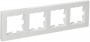 Рамка 4-м BRITE РУ-4-Бр бел. рифленый IEK BR-M42-51-K01 BR-M42-51-K01