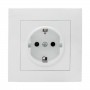 Розетка 1-м СП Валенсия 16А IP20 с заземл. защ. шторки бел. PROxima EKF EWR16-028-10 EWR16-028-10