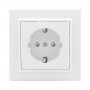 Розетка 1-м СП Минск 16А IP20 с заземл. защ. шторки бел. Basic EKF ERR16-028-100 ERR16-028-100