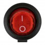 Выключатель клавишный круглый 250В 3А (3с) ON-OFF красн. с подсветкой Micro (RWB-106 SC-214) (инд. упак.) Rexant 36-2530-1 36-2530-1