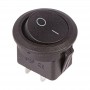 Выключатель клавишный 250В 6А (2с) ON-OFF круглый черн. (RWB-212; SC-214; MRS-102-8) Rexant 36-2550 36-2550