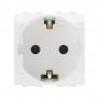 Розетка 1-м СП Brava 2мод. защ. шторки с заземл. бел. DKC 76482B 76482B