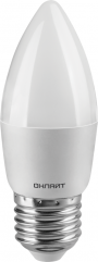 Лампа светодиодная 71 630 OLL-C37-6-230-2.7K-E27-FR 6Вт свеча 2700К тепл. бел. E27 450лм 176-264В ОНЛАЙТ 71630 71630