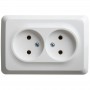Розетка угловая 2-м ОП Этюд 16А IP20 без заземл. без защ. шторок бел. SE PA16-105B PA16-105B