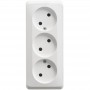 Розетка 3-м ОП Этюд 16А IP20 250В без заземл. без защ. шторок бел. SE PA16-009B PA16-009B