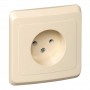 Розетка 1-м СП Этюд 16А IP20 250В без заземл. без защ. шторок крем. SE PC16-001K PC16-001K