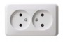Розетка 2-м ОП Этюд 16А IP20 250В без заземл. без защ. шторок бел. SE PA16-005B PA16-005B