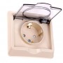 Розетка 1-м СП Этюд 16А IP44 250В с заземл. защ. шторки крем. SE PC16-044K PC16-044K