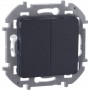 Выключатель 2-кл. Inspiria 10А IP20 250В 10AX механизм антрацит Leg 673623 673623