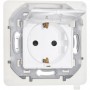 Розетка 1-м СП Inspiria 16А IP44 250В 2P+E защ. шторки с крышкой немецк. стандарт механизм бел. Leg 673740 673740